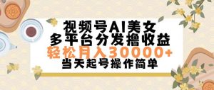 视频号AI美女,轻松月入30000+,操作简单轻松上手-轻创网
