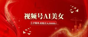 视频号AI美女，上手简单，轻松月入30000+-轻创网