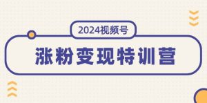 2024视频号-涨粉变现特训营:一站式打造稳定视频号涨粉变现模式(10节)-轻创网