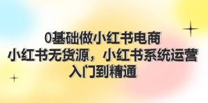 0基础做小红书电商,小红书无货源,小红书系统运营,入门到精通 (70节)-轻创网