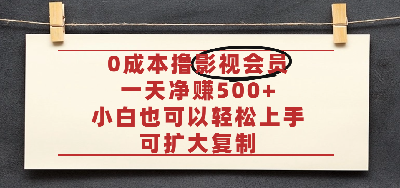亲测,0成本可批量操作,靠卖影视会员实测月入30000+-轻创网
